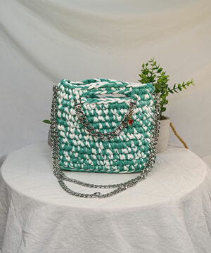 sac crochet harmony vert blanc takiri sac crochet harmony vert blanc takiri