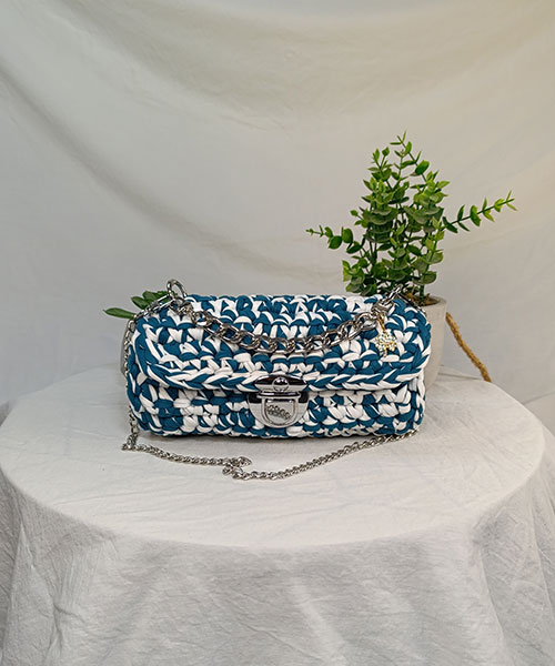 sac crochet jade blanc bleu takiri
