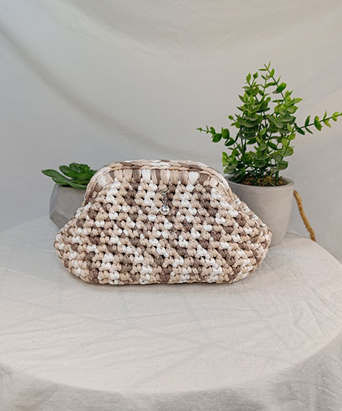 sac crochet mona blanc marron takiri sac crochet mona blanc marron takiri