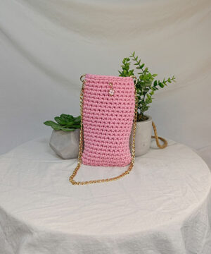 sacoche téléphone crochet infini rose takiri