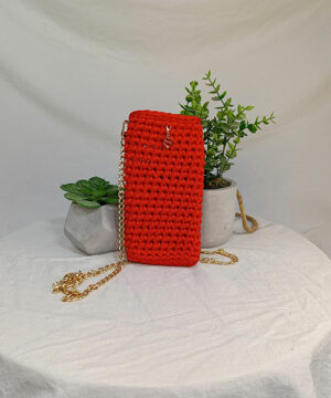 sacoche téléphone crochet infini rouge takiri