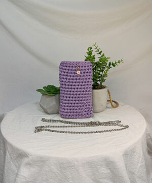 sacoche téléphone crochet infini violet takiri