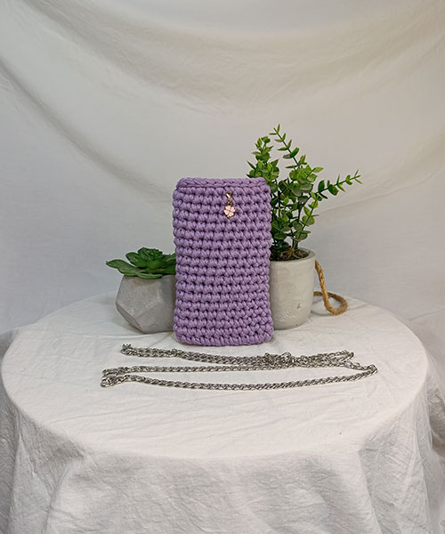 sacoche téléphone crochet infini violet takiri sacoche téléphone crochet infini violet takiri