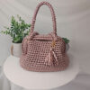 sac crochet elegance or rose similicuir takiri