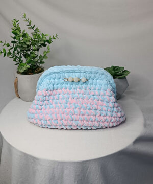 sac crochet mona bleu rose pilou pilou takiri