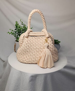 sac crochet mona creme takiri