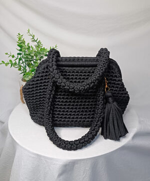 sac crochet mona noir porte cle takiri