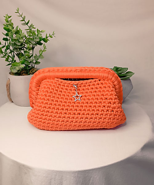 sac crochet mona orange takiri