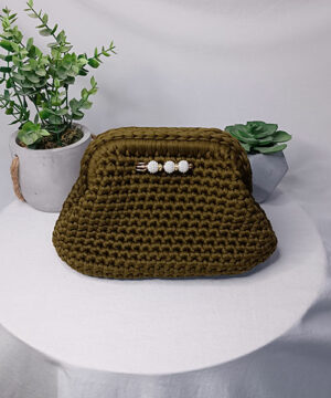 sac crochet mona vert kaki simple takiri