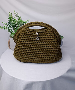 sac crochet mona vert kaki takiri