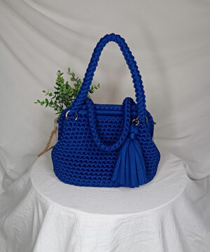 sac crochet elegance bleu roi takiri