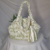 sac crochet elegance vert blanc pilou pilou takiri